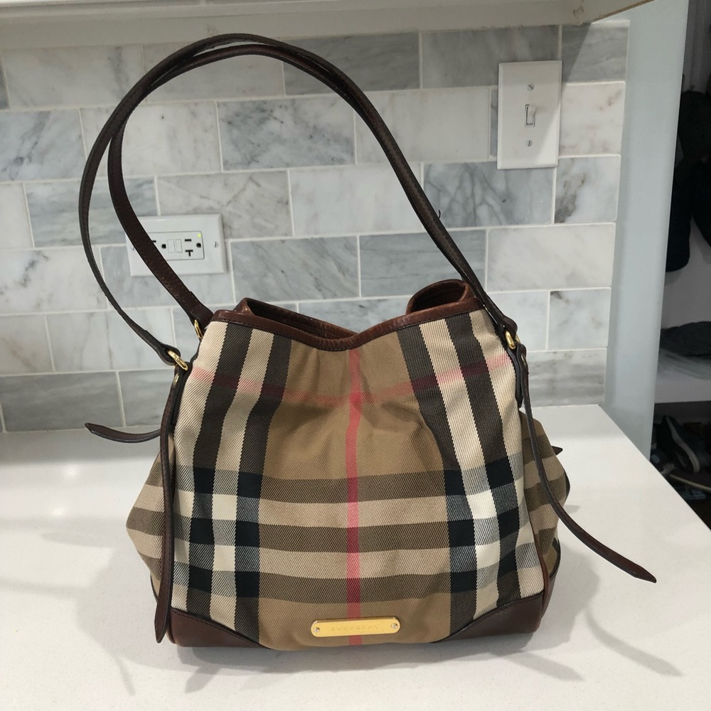 Burberry House Check Tote Brown